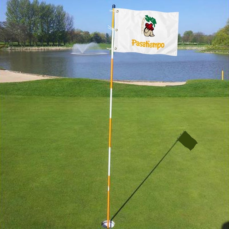 2BUT Pasatiempo Golf Club Golf Pin PGA Flag Practic Putting Green Golf Flag For Backyard Garden Double-Sewn 600D Nylon Miniature Pin Flag (20"X13" Grommet) - Image 4